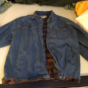 Jean jacket dukes haband blue flannel lining